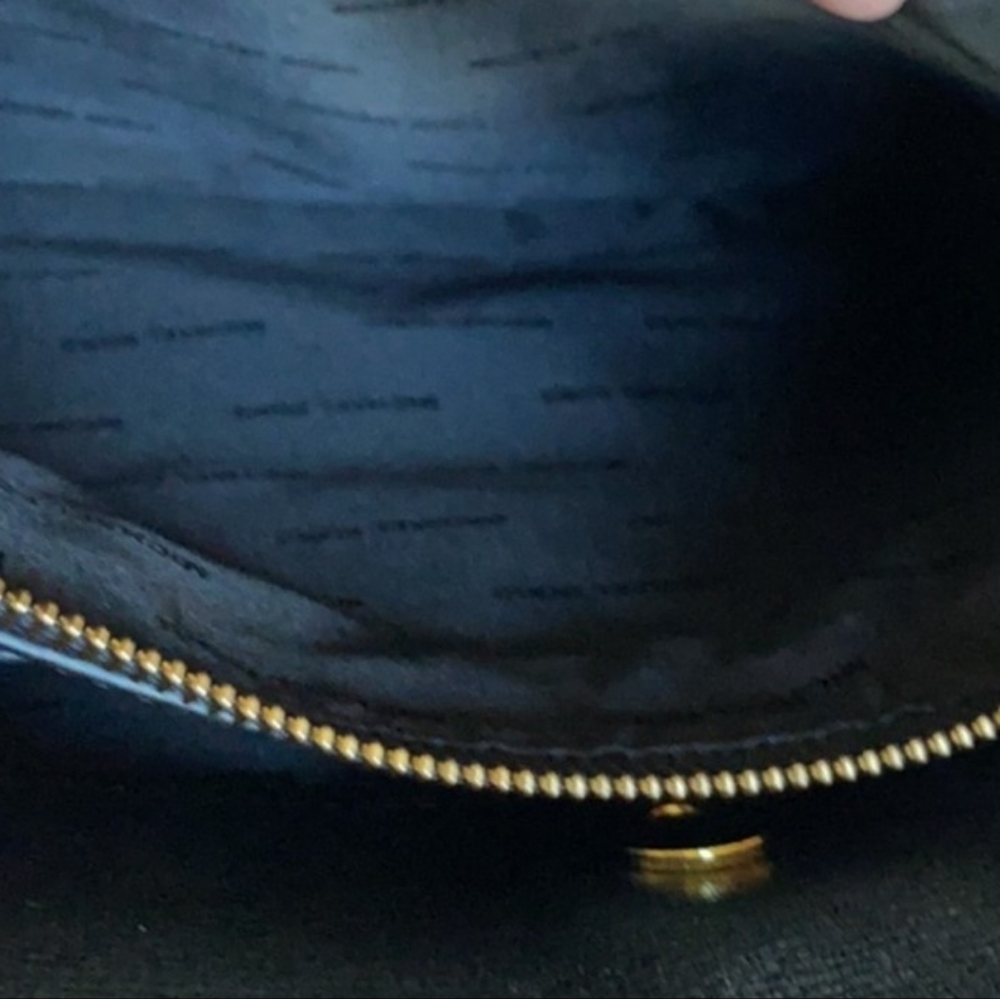 Michael Kors Studded Leather Satchel Handbag Black/Gold One Size - Picture 15 of 16